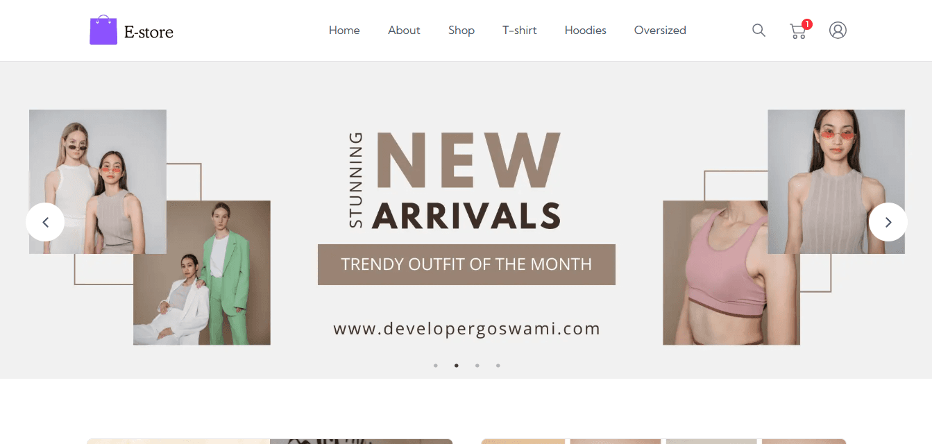 E-Store with admin panel - Web Application by Nexo Tech IT