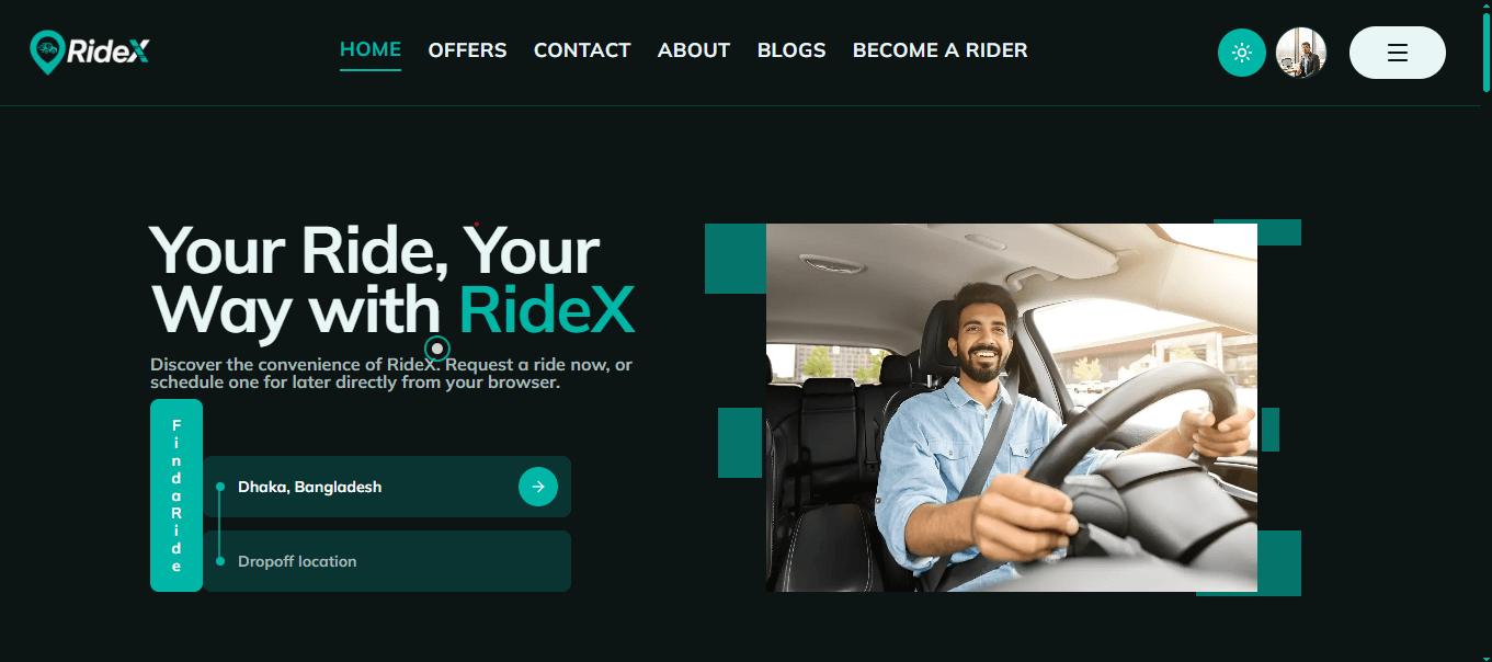 Ride sharing application with all the advanced features - Web Application by Nexo Tech IT