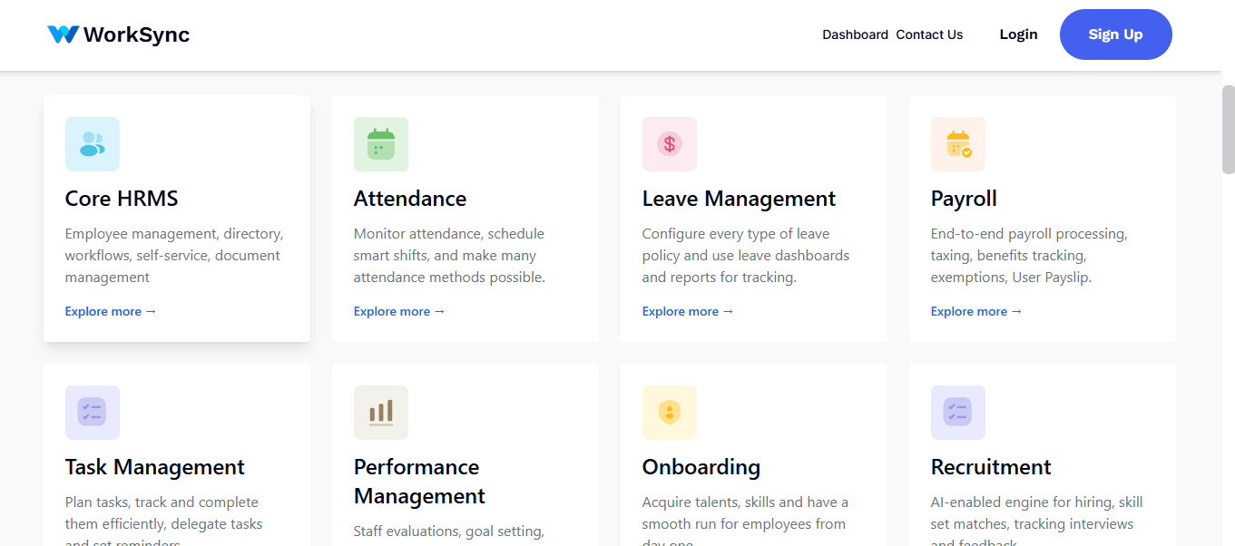 WorkSync - A SaaS Dashboard to Manage Employee - Dashboard by Nexo Tech IT
